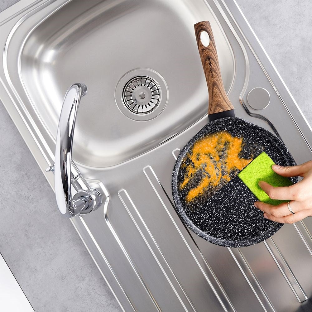 High-quality frying pan with five-layer granite coating
