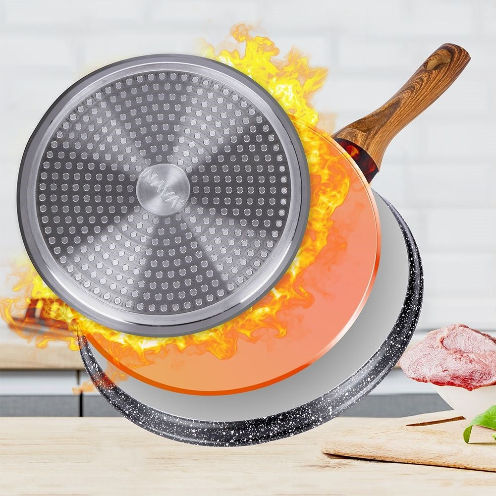 High-quality frying pan with five-layer granite coating
