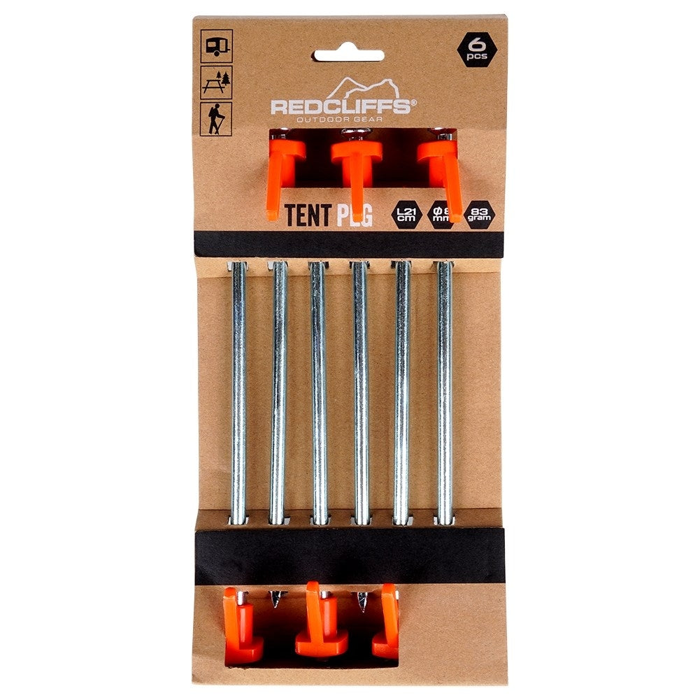 High-quality metal tent pegs with comfortable handles
