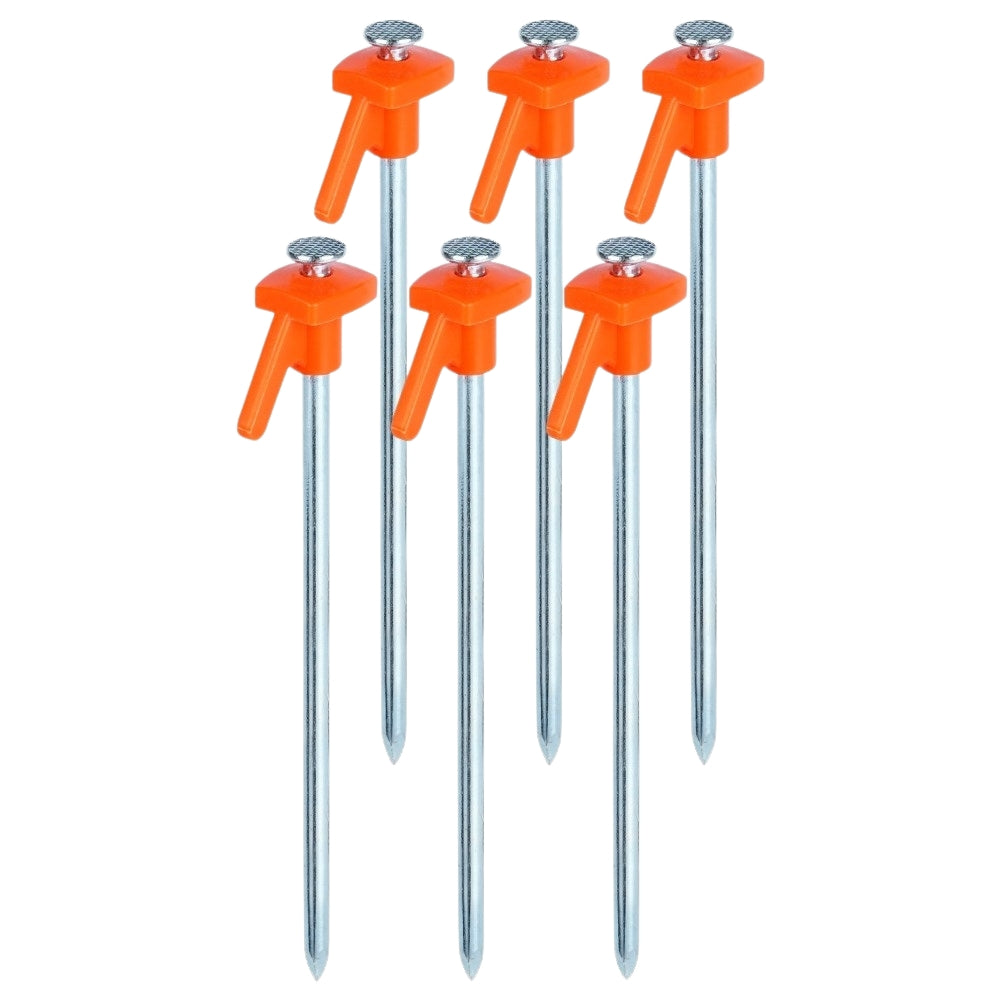 High-quality metal tent pegs with comfortable handles