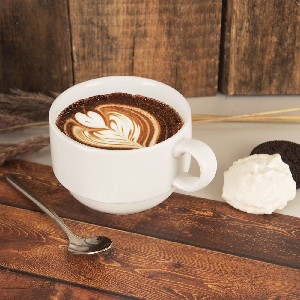 High-quality porcelain mug with handle, dishwasher & microwave safe