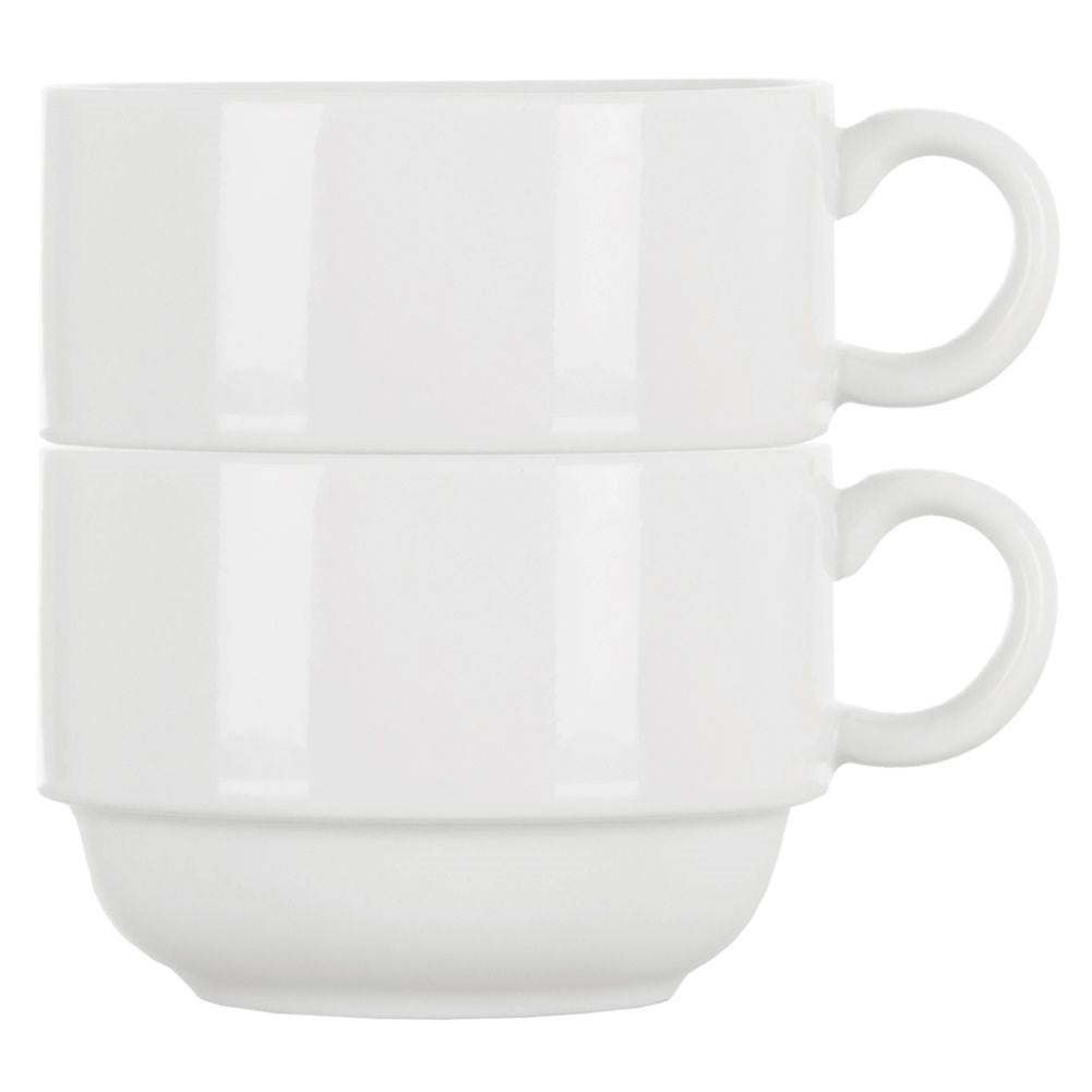 High-quality porcelain mug with handle, dishwasher & microwave safe