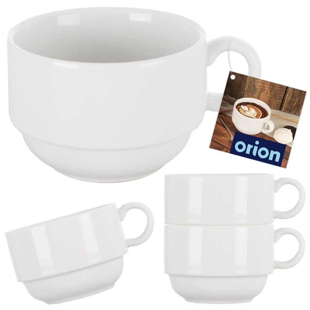 High-quality porcelain mug with handle, dishwasher & microwave safe
