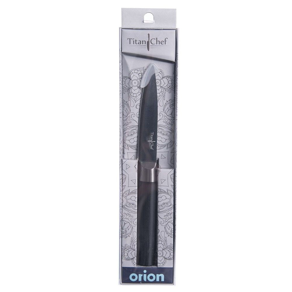 High-quality stainless kitchen knife for peeling in titanium