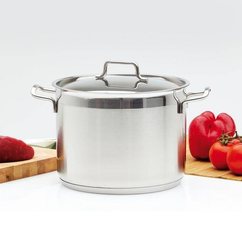 High quality stainless pan, 10L for home and professional kitchens