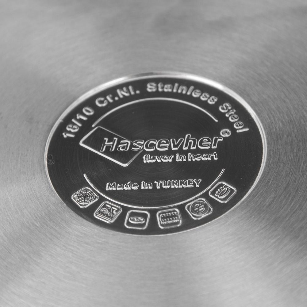 High-quality stainless steel saucepan with steam lid
