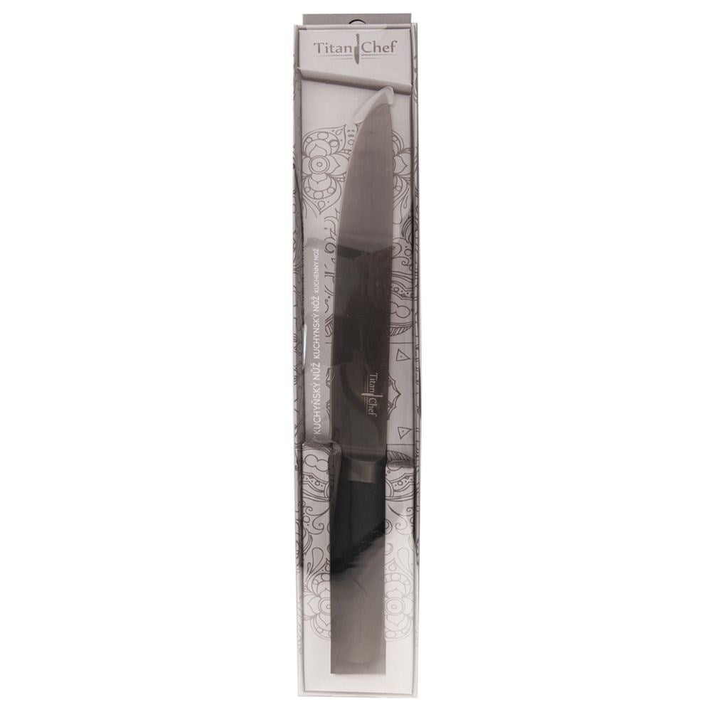 High-quality universal knife in stainless steel and titanium