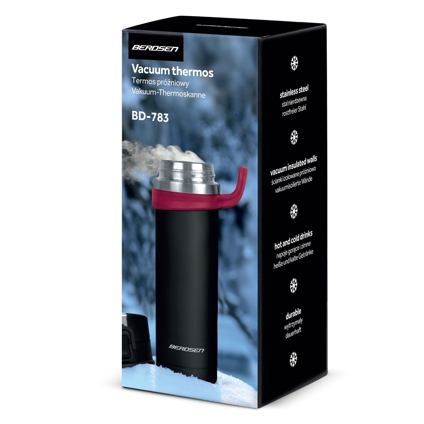 High-quality vacuum thermos 450 ml BD-783 black