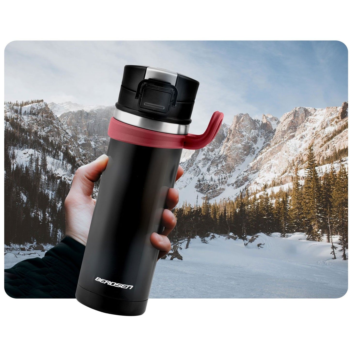 High-quality vacuum thermos 450 ml BD-783 black