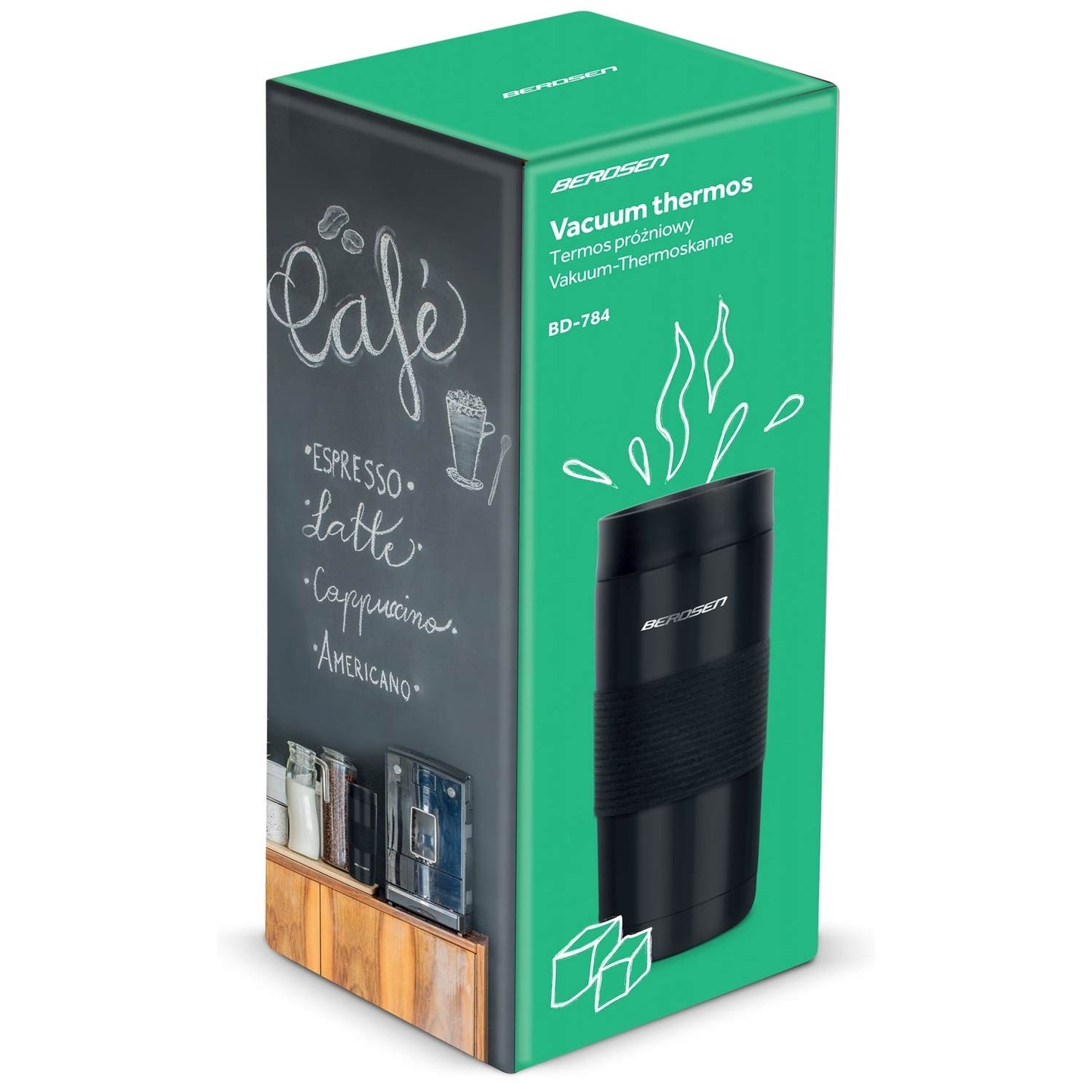 High-quality vacuum thermos 590 ml BD-784 black