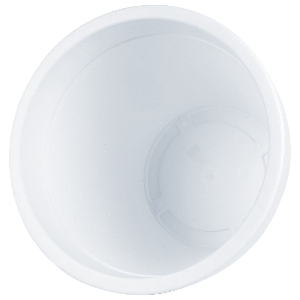 High quality white plastic flowerpot for garden and terrace