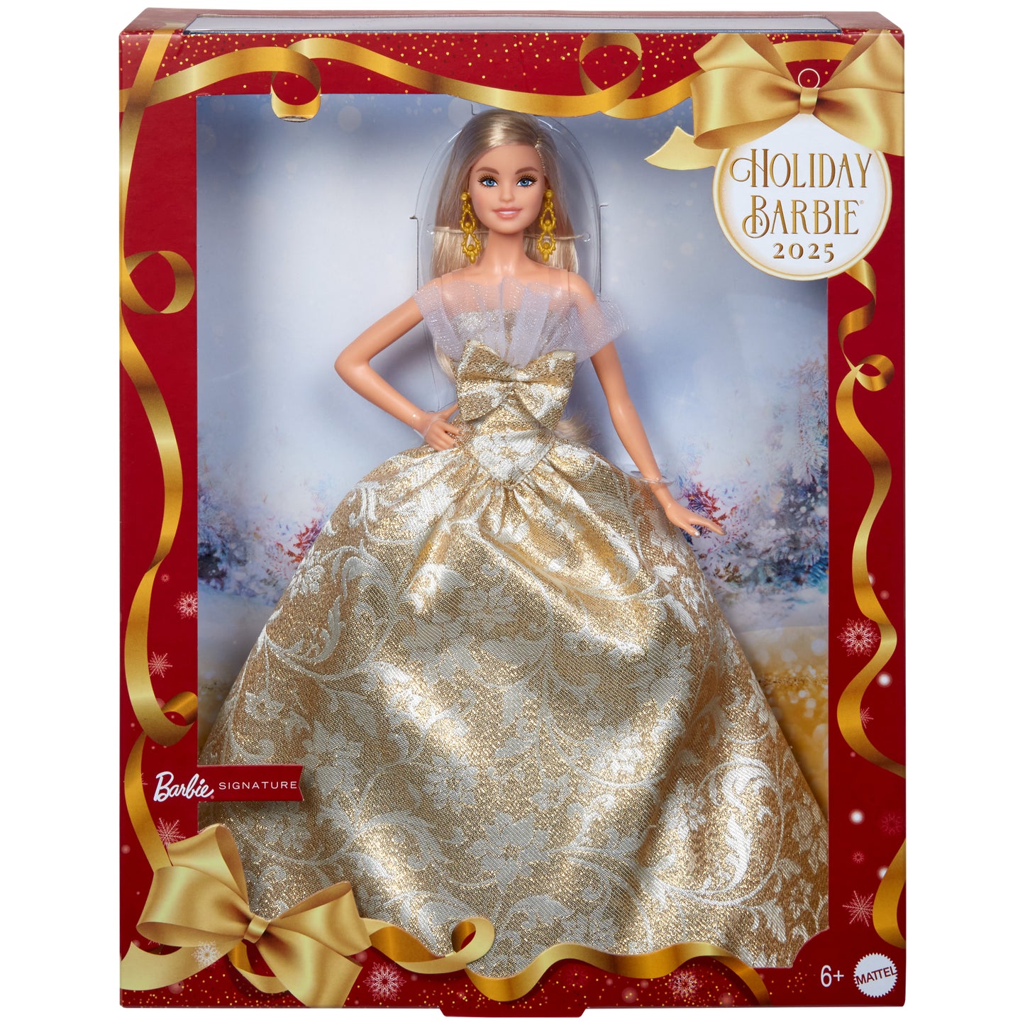 Holiday Barbie Doll, Blonde, Gold & Silver Dress, 2025 Edition