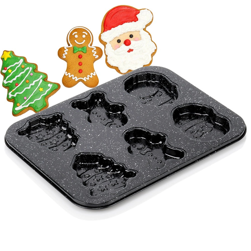 Holiday Cookie Mold, Granite Coated, 35x26.5x2 cm