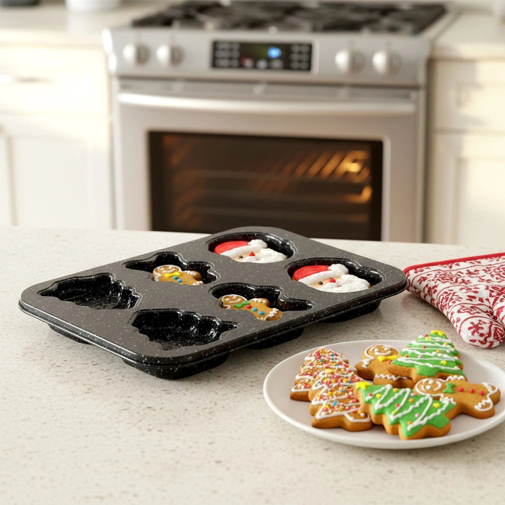 Holiday Cookie Mold, Granite Coated, 35x26.5x2 cm