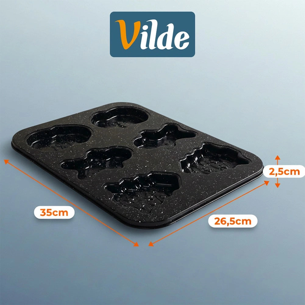Holiday Cookie Mold, Granite Coated, 35x26.5x2 cm