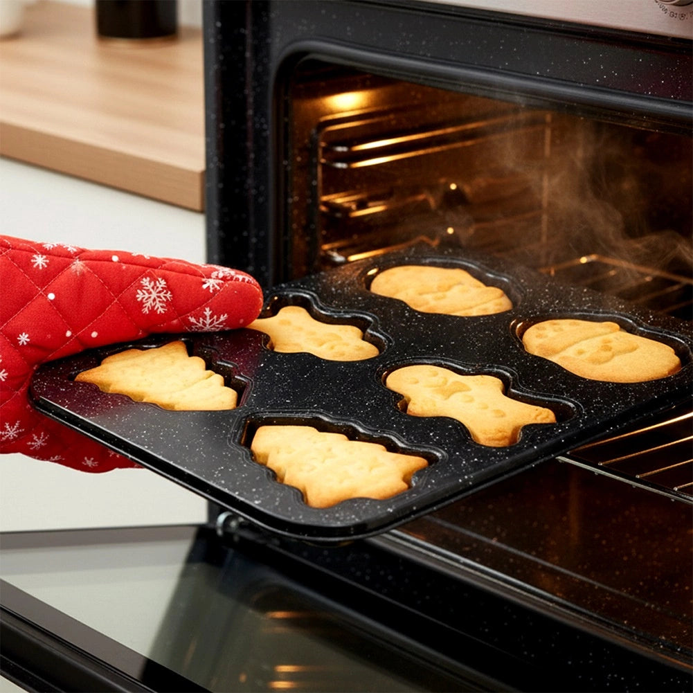 Holiday Cookie Mold, Granite Coated, 35x26.5x2 cm