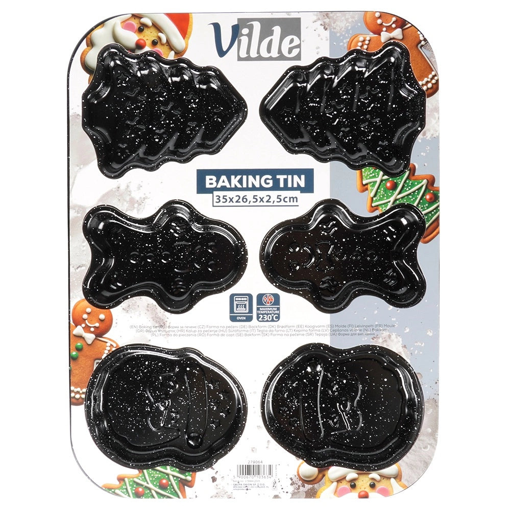 Holiday Cookie Mold, Granite Coated, 35x26.5x2 cm