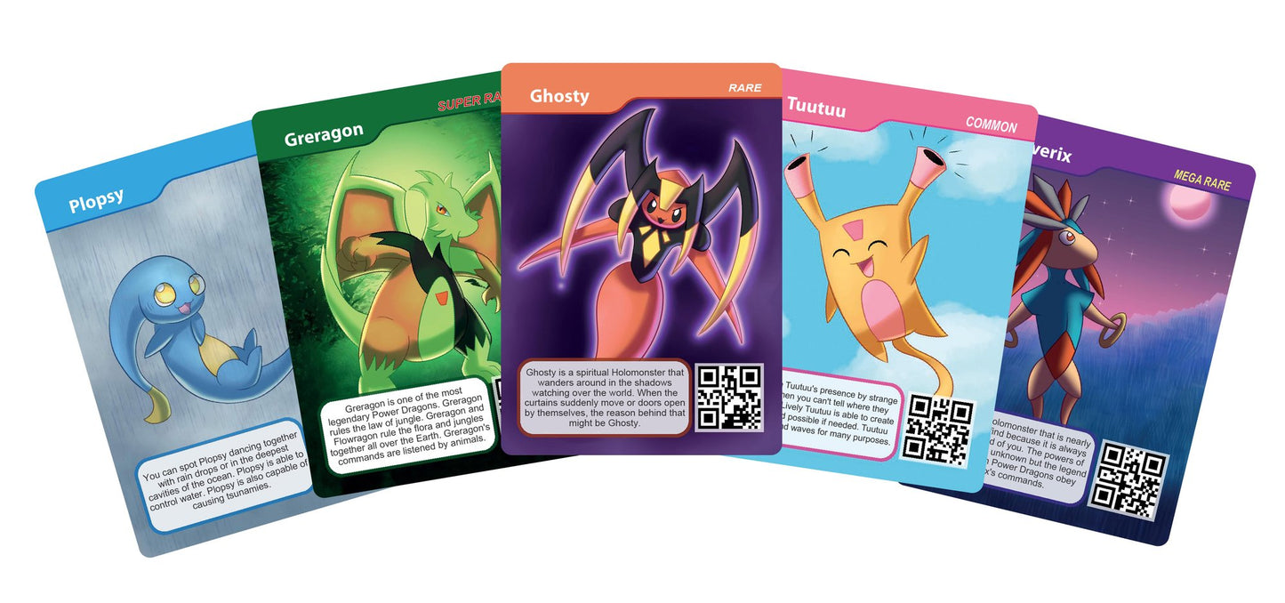Holomonsters Trading Cards Pack – 5 Collectible Cards