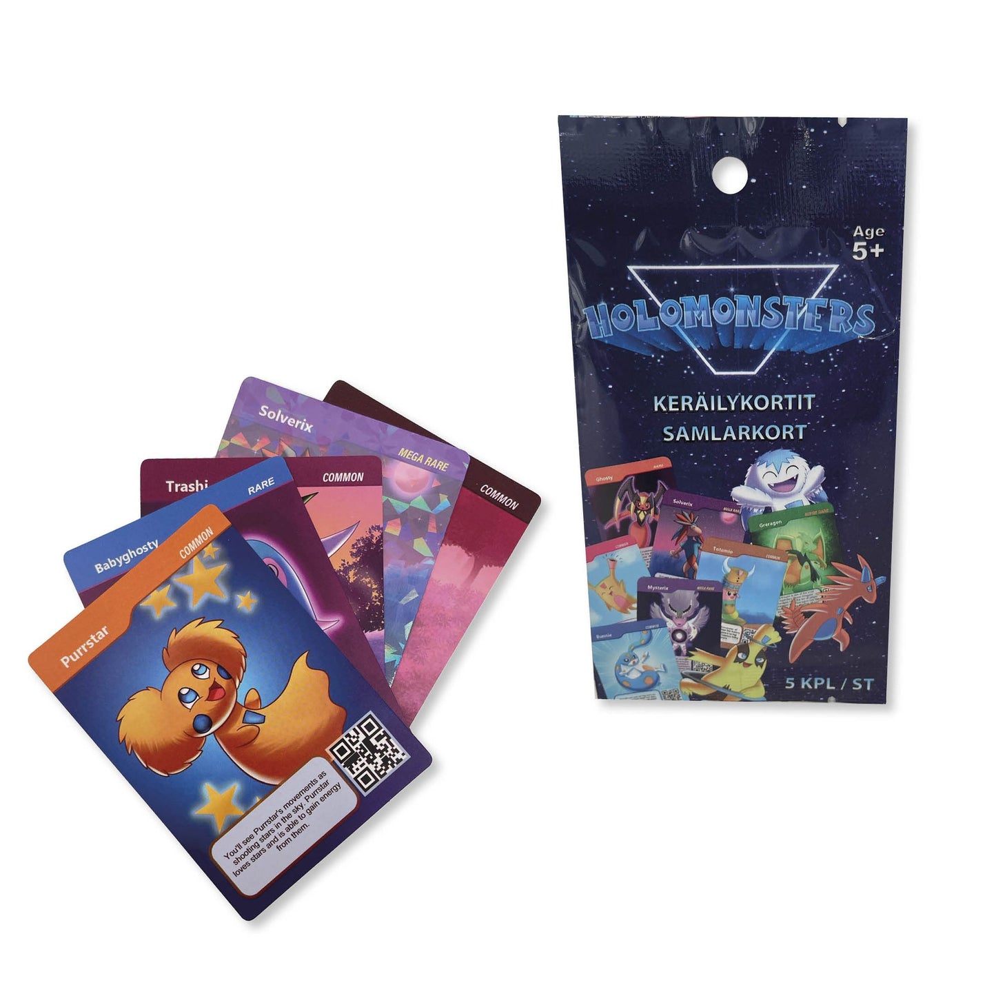 Holomonsters Trading Cards Pack – 5 Collectible Cards
