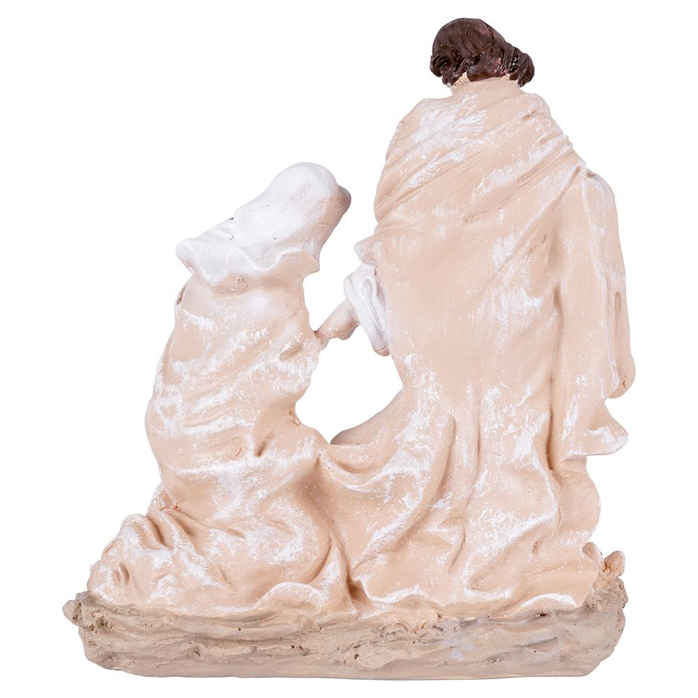 Holy Family Figures in Synthetic Stone for Nativity Scene