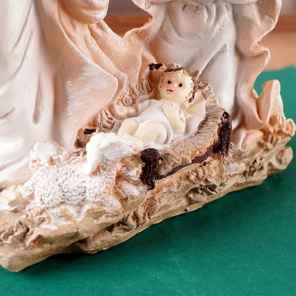 Holy Family Figures in Synthetic Stone for Nativity Scene