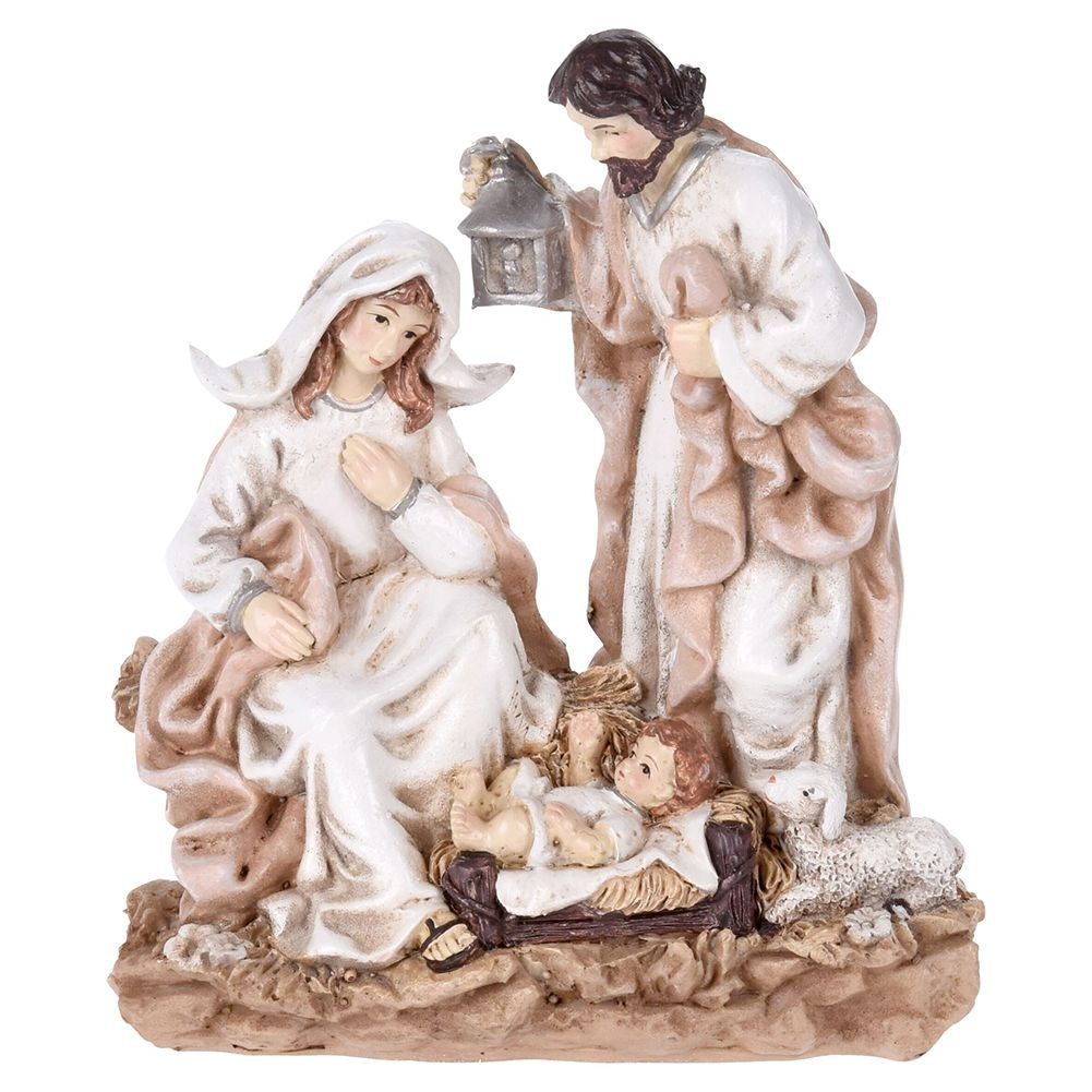 Holy Family Figures in Synthetic Stone for Nativity Scene