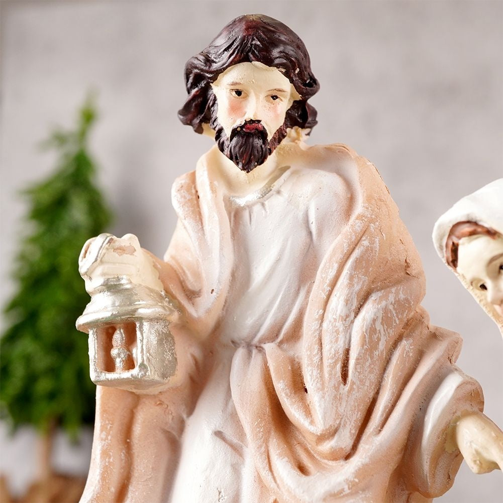 Holy Family Figures in Synthetic Stone for Nativity Scene