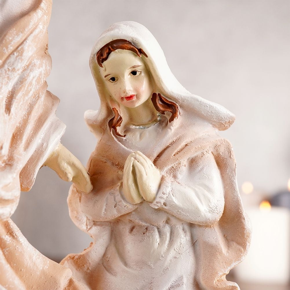 Holy Family Figures in Synthetic Stone for Nativity Scene
