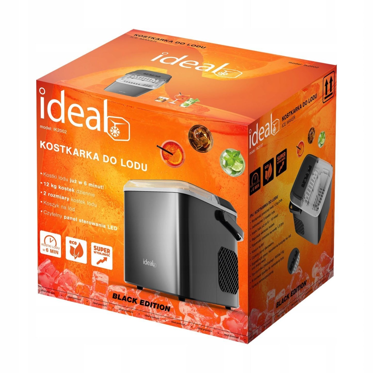 Home Ice Maker Machine – Cubes & Crushed Ice, 12kg, 100W