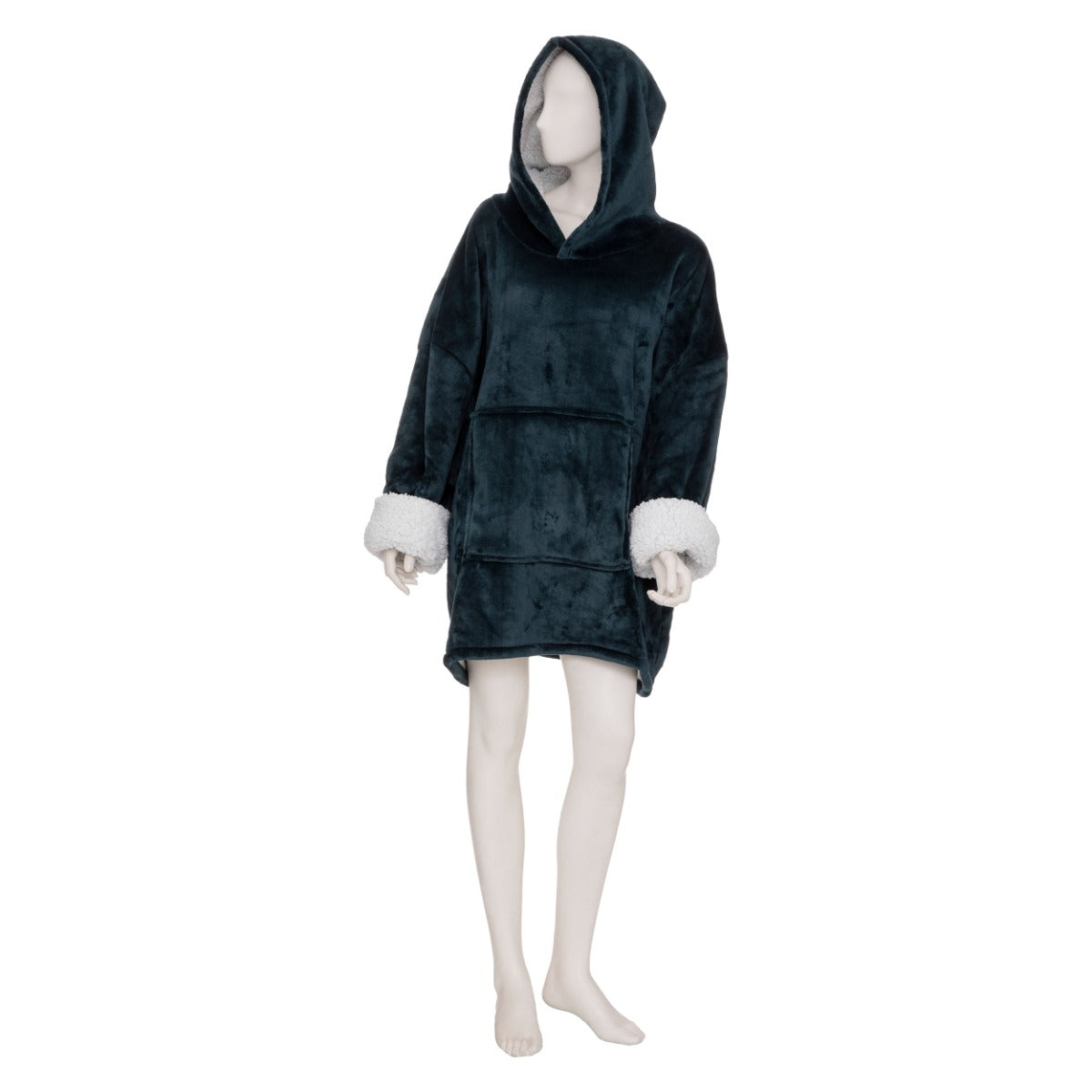 Hoodie Plaid - Blanket with sleeves - Blue