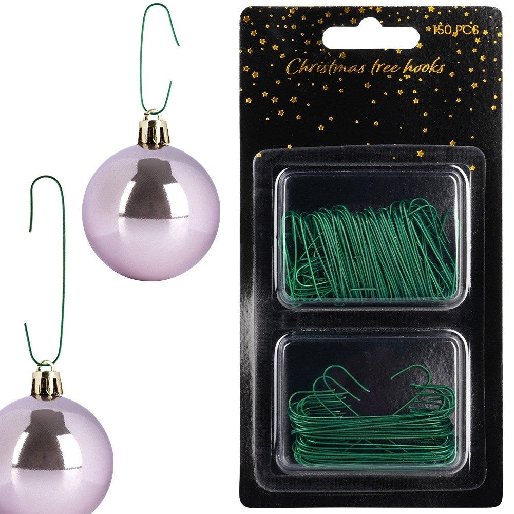 Hook pendants for baubles, green, 3.5/6 cm, 150 pcs.