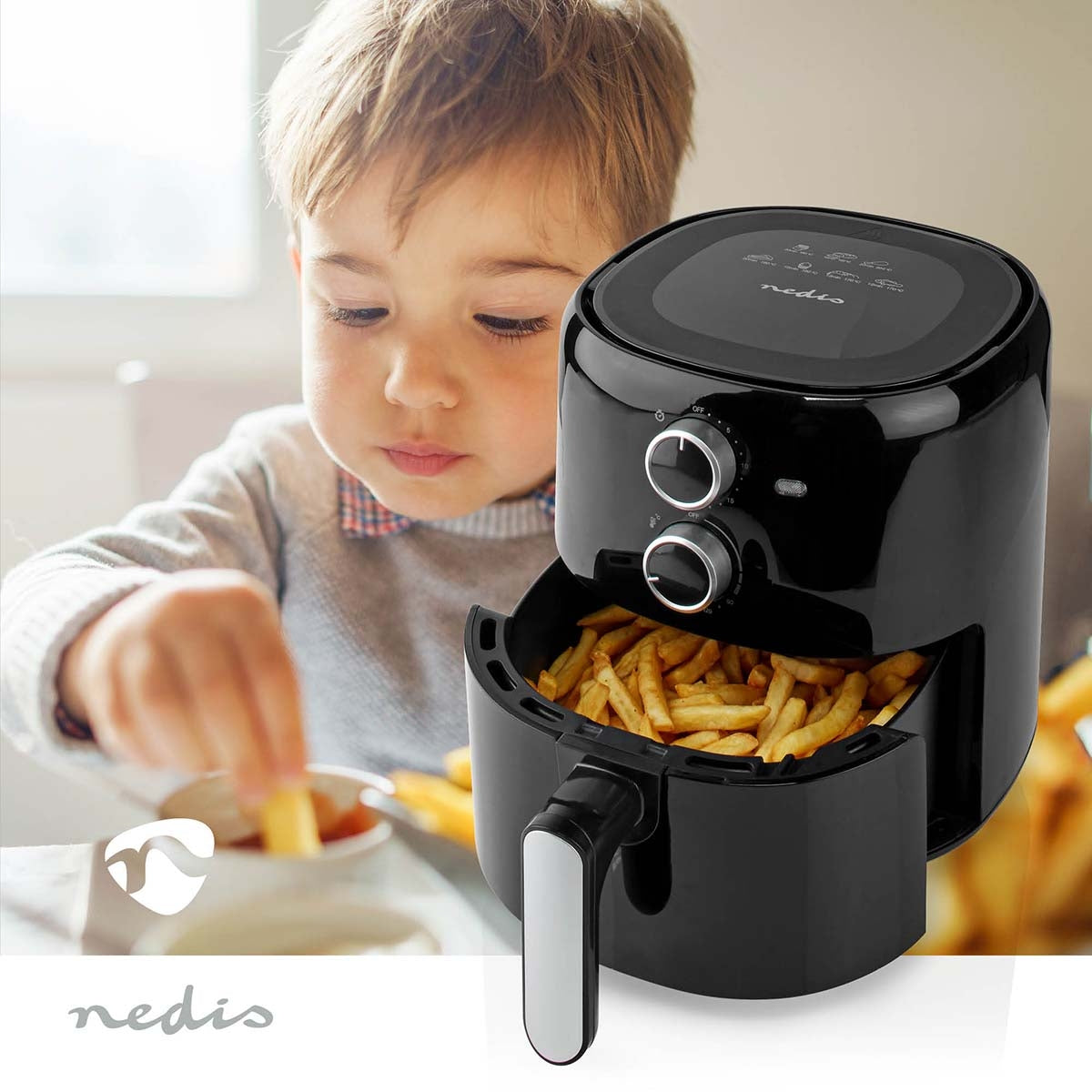 Hot Air Fryer | 3 l | Timer: 30 min | Analog | Black