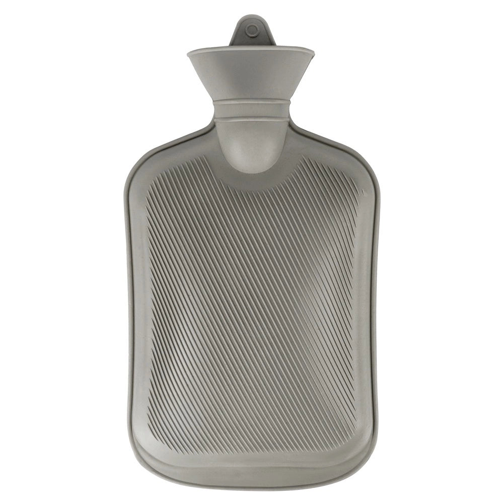 Hot Water Bottle with Gray Cat Cover, 1.8L Capacity