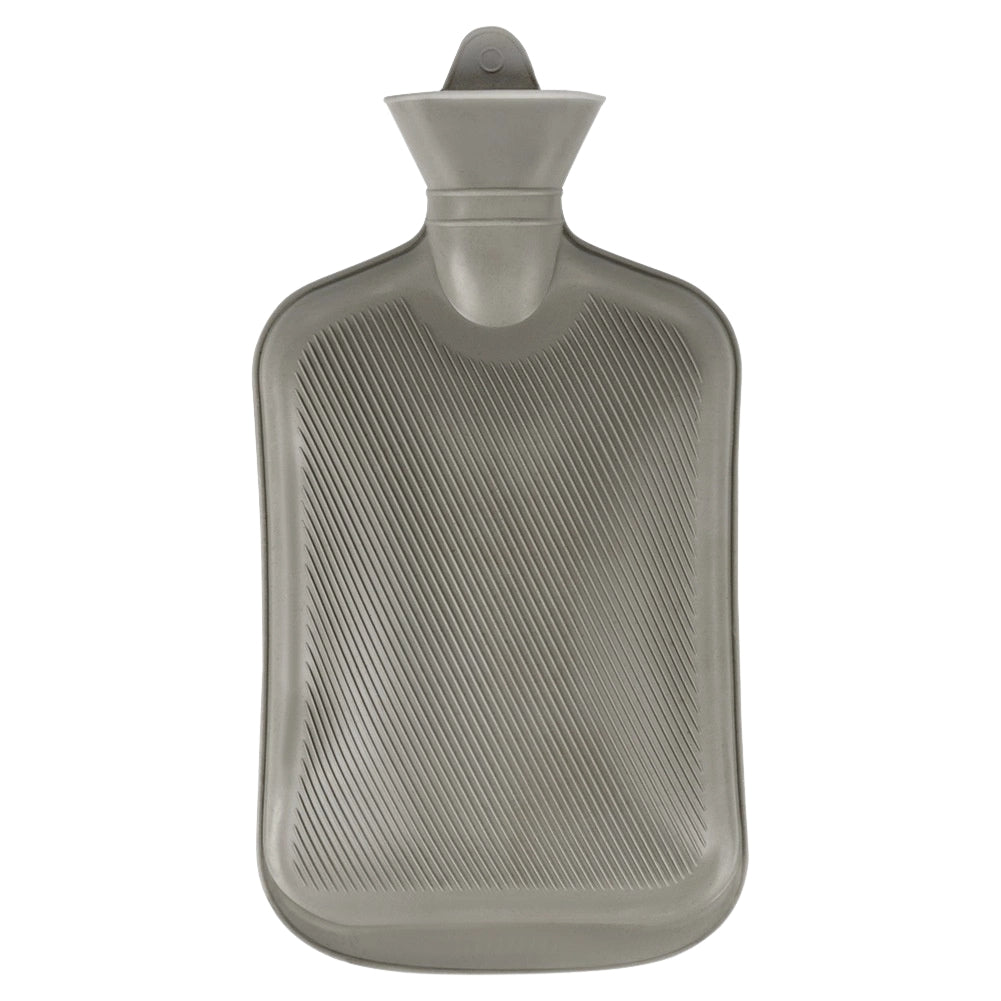 Hot Water Bottle with Gray Sleeve, 2L Capacity