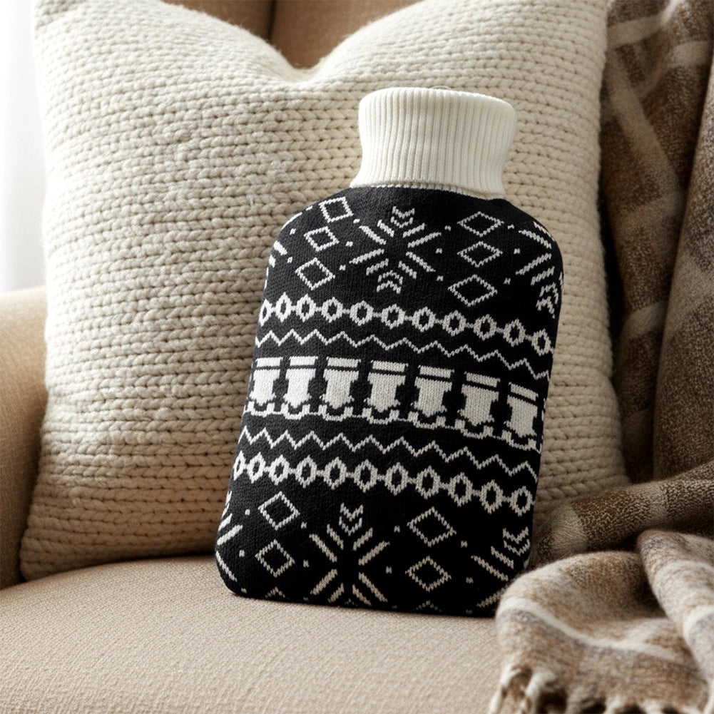 Hot Water Bottle with Sweater Cover, 1.8L Capacity