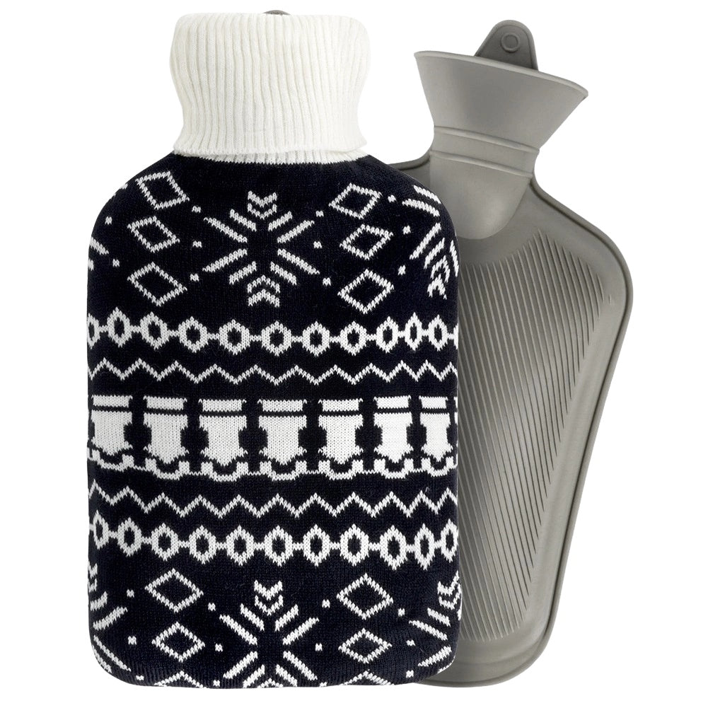 Hot Water Bottle with Sweater Cover, 1.8L Capacity