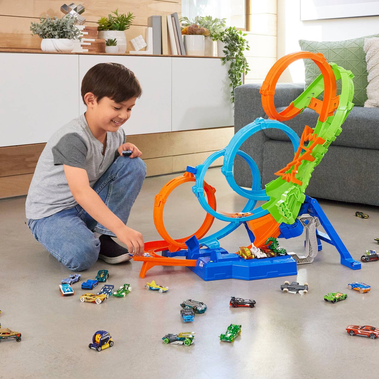 Hot Wheels Action 4 Loop Crash Out Track