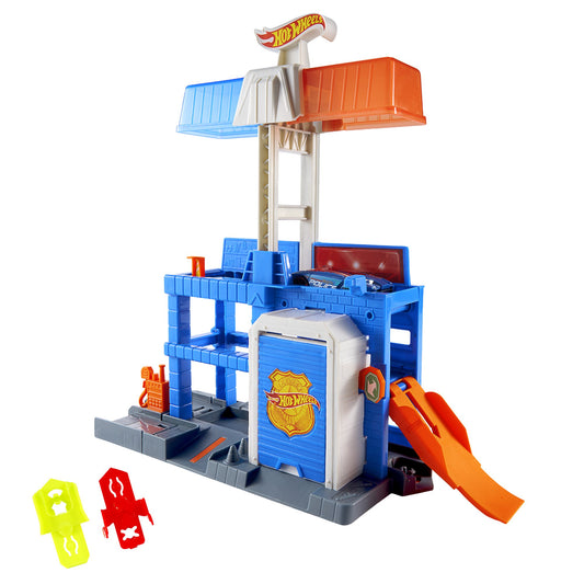 Hot Wheels City Police Station Playset with Car