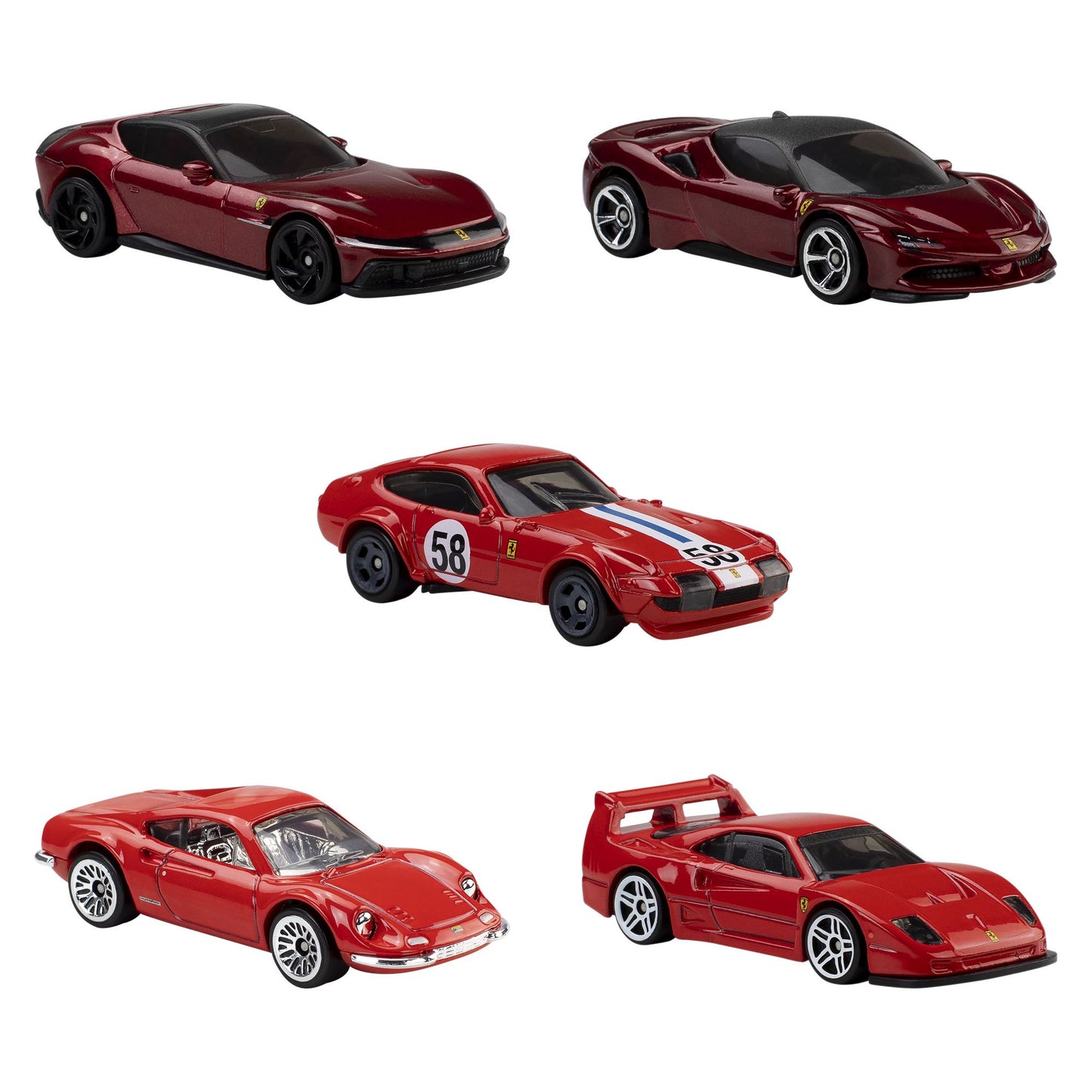 Hot Wheels Ferrari F1 Race Car Set, 5-Pack