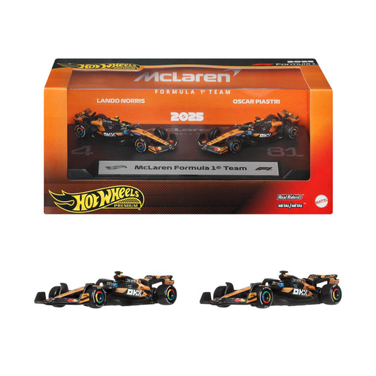 Hot Wheels Formula 1 Die-Cast Cars, 2-Pack, 1:64 Scale