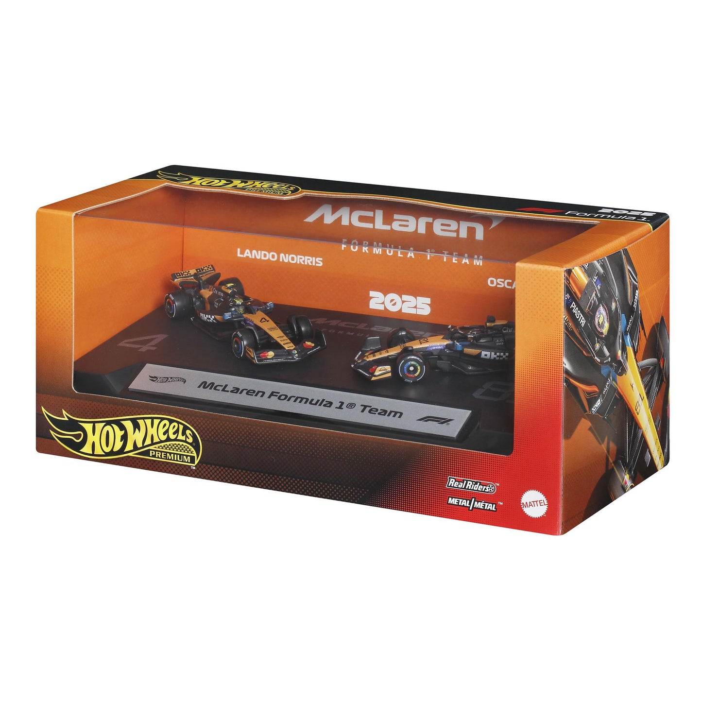 Hot Wheels Formula 1 Die-Cast Cars, 2-Pack, 1:64 Scale