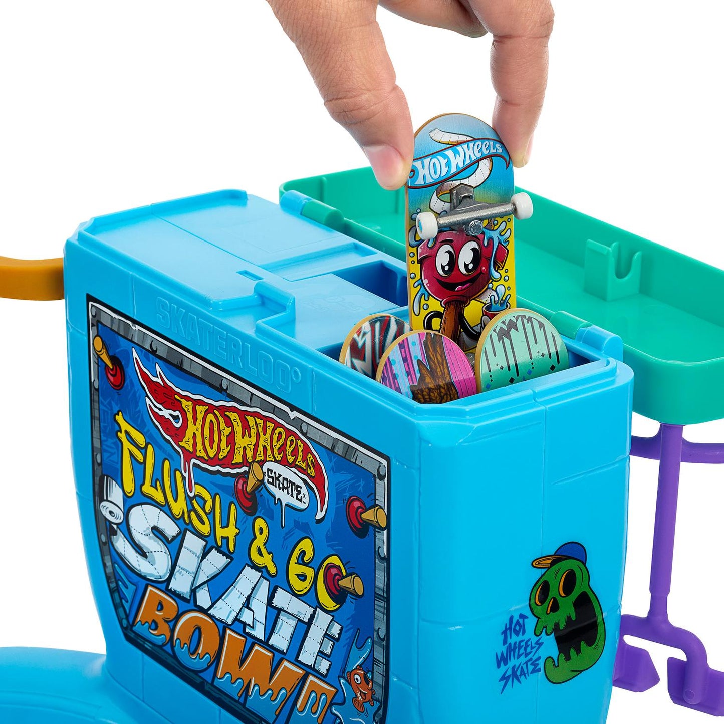 Hot Wheels Skate Flush & Go Skate Bowl