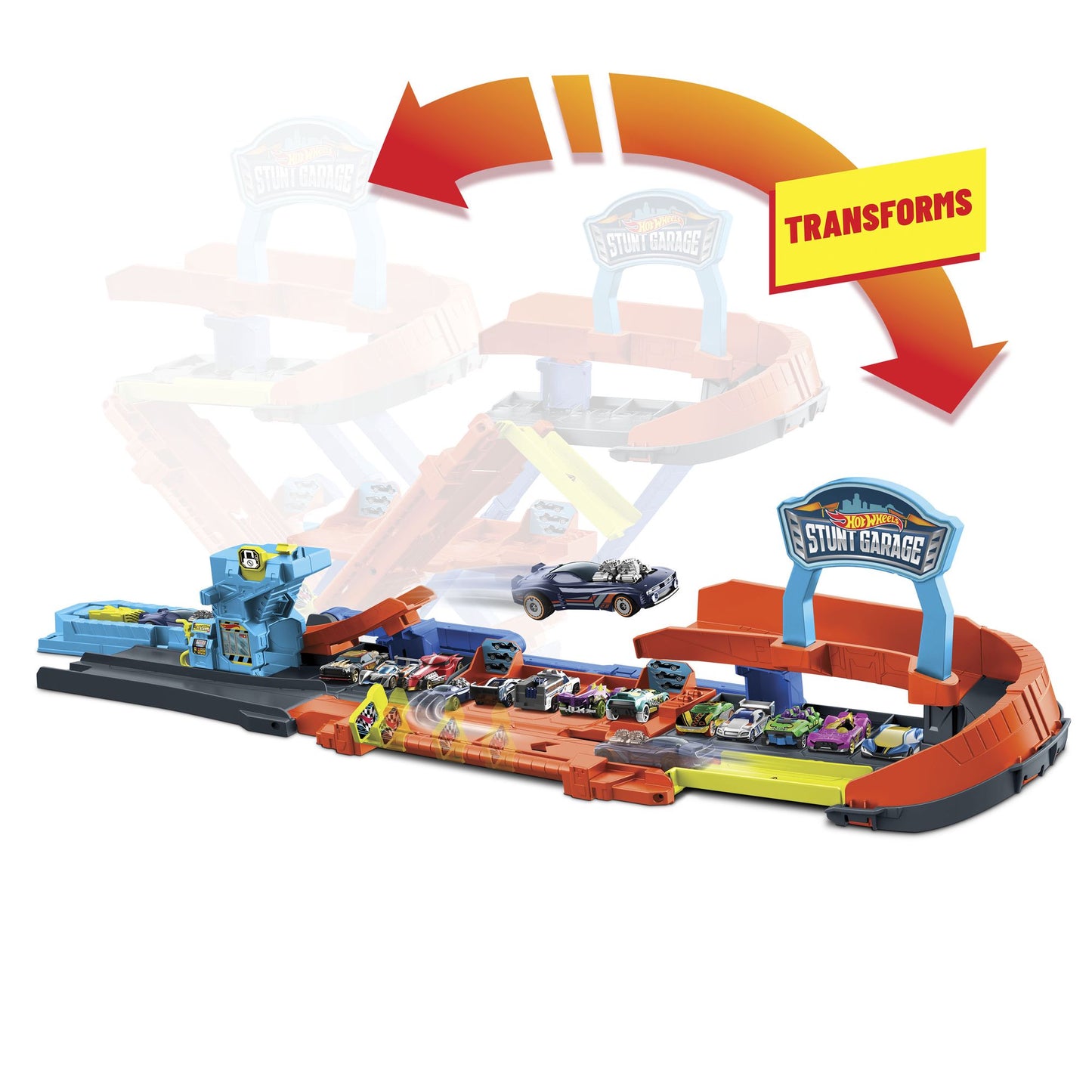 Hot Wheels Transforming Stunt Garage with Track System