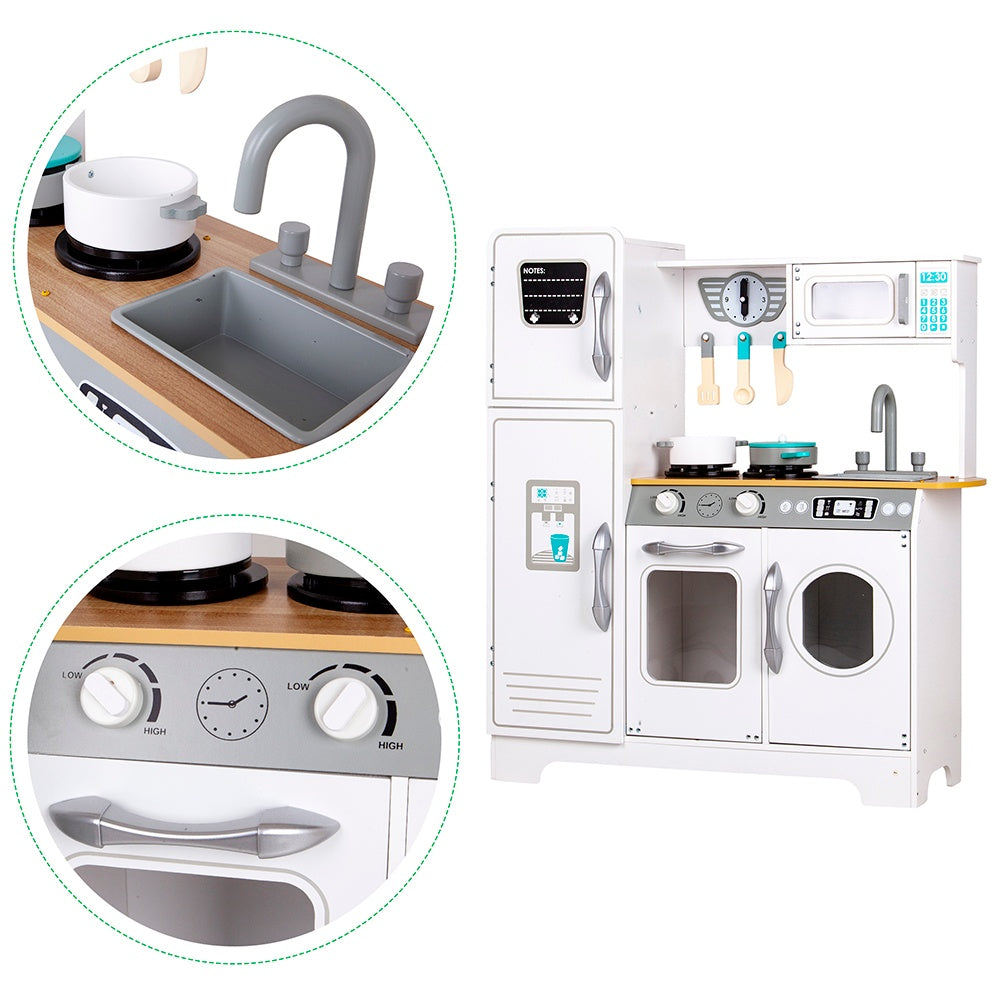 Huge white wooden children's kitchen by ECOTOYS