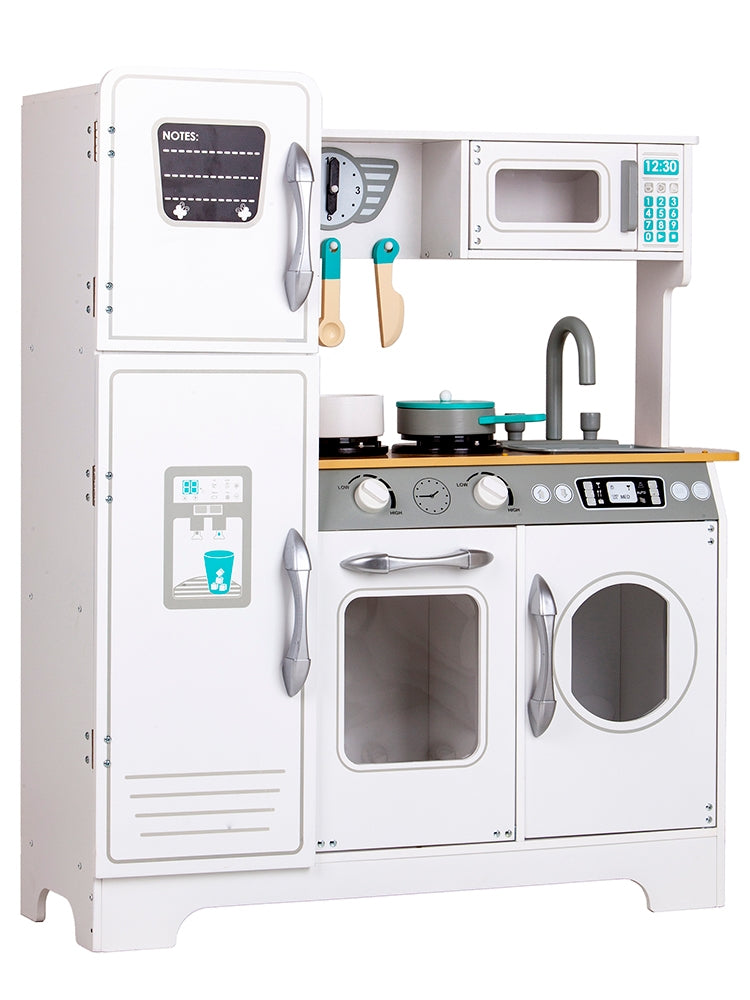 Huge white wooden children's kitchen by ECOTOYS