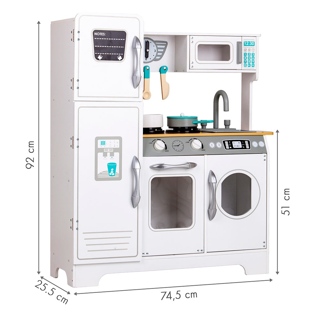 Huge white wooden children's kitchen by ECOTOYS