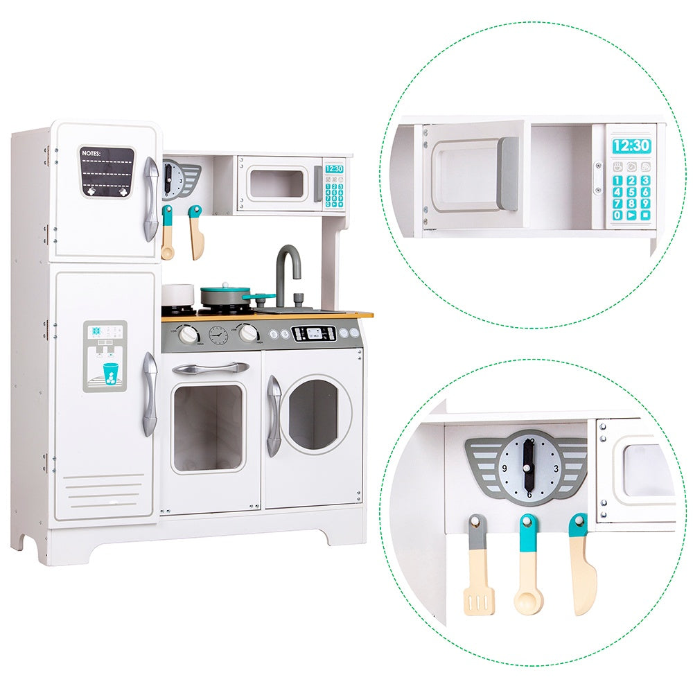 Huge white wooden children's kitchen by ECOTOYS