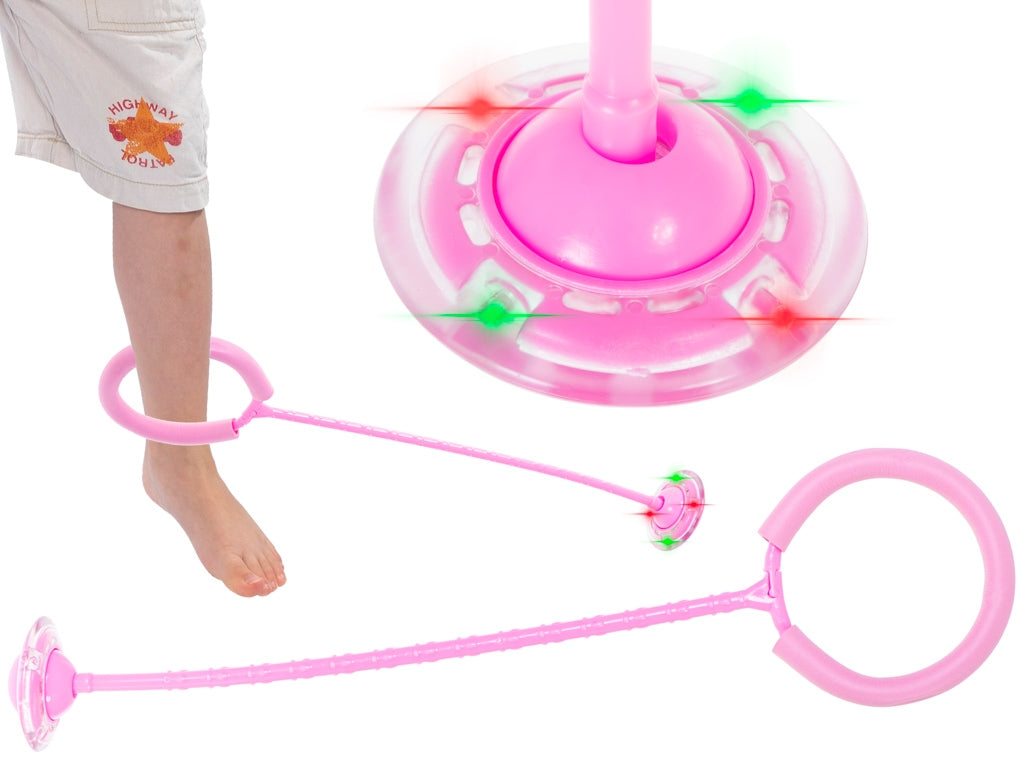 Hula hop leg jumping ball luminous LED pink