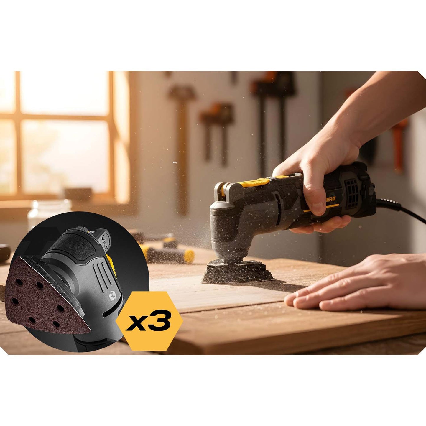 Humberg HM-414 310W orbital sander, multi-sander, polisher