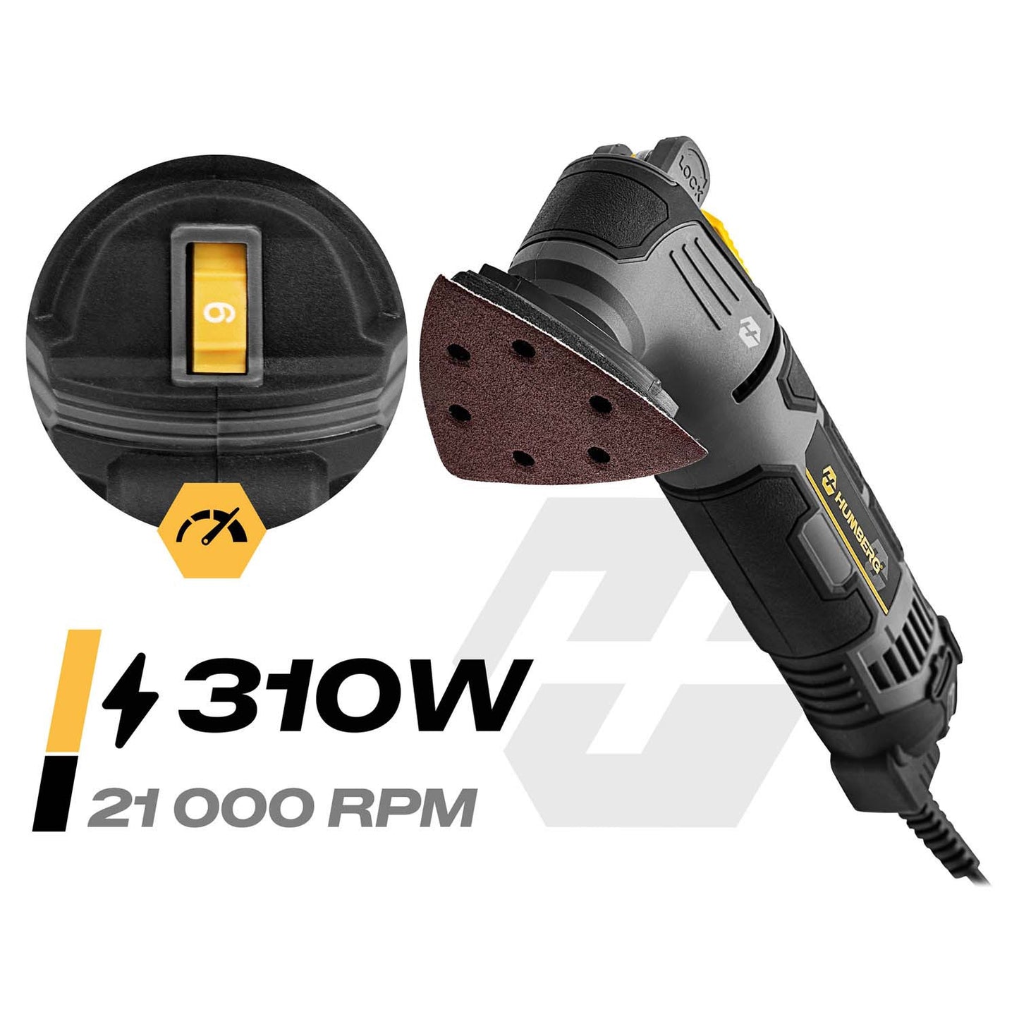 Humberg HM-414 310W orbital sander, multi-sander, polisher